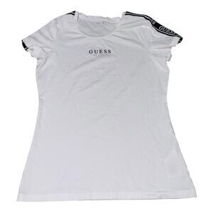 GUESS Women’s Short Sleeve White T-Shirt Juniors LARGE